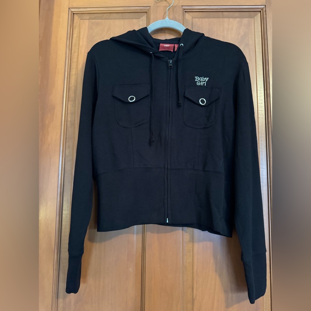 Miss Lili Black Hooded Jacket
